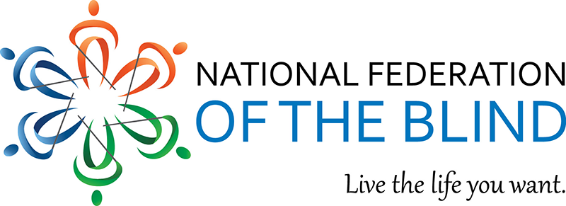 National Federation of the Blind logo with tagline Live the Life You Want